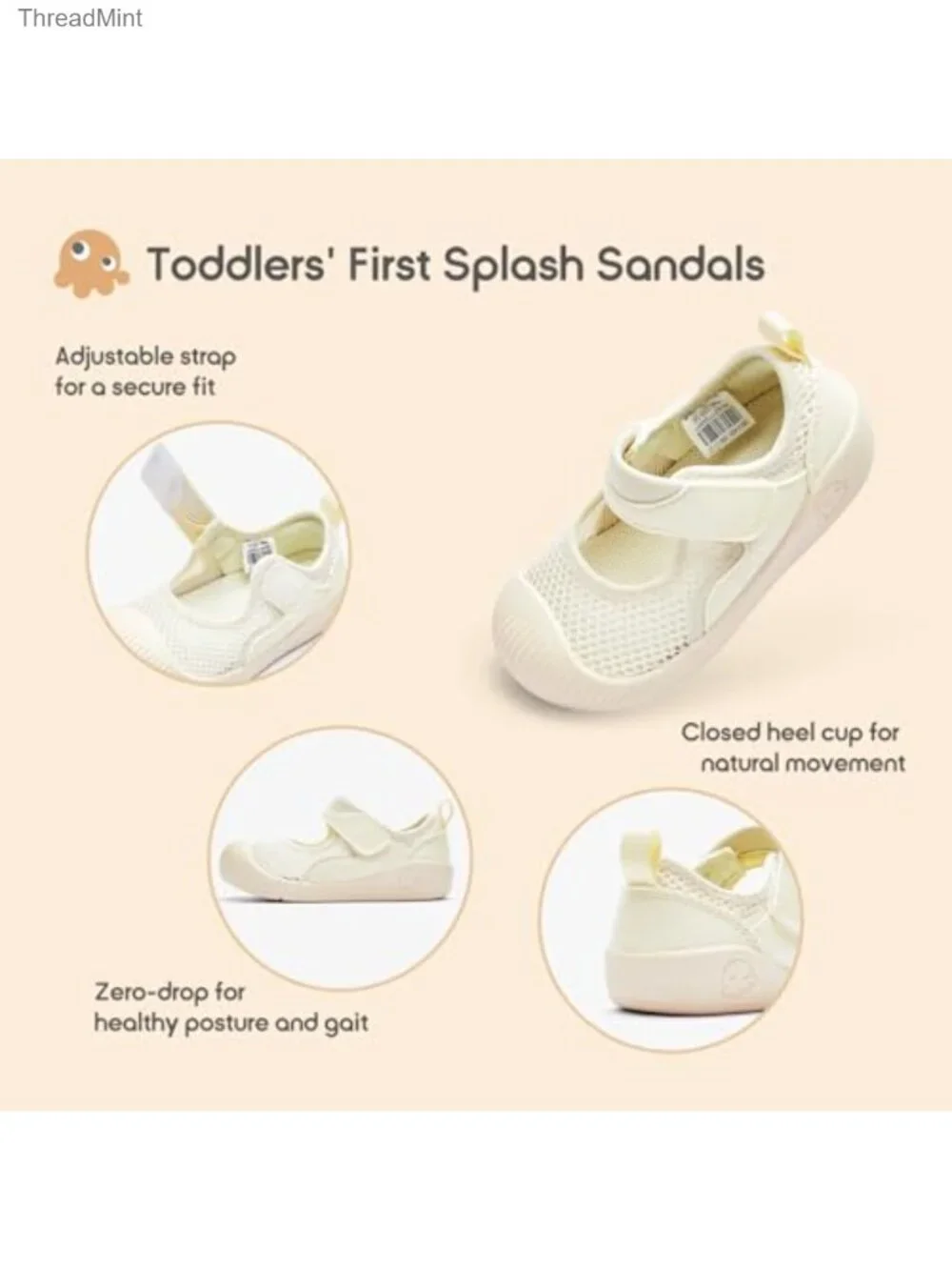 BREATHABLE MESH TODDLER SANDALS BAREFOOT WATER SHOES